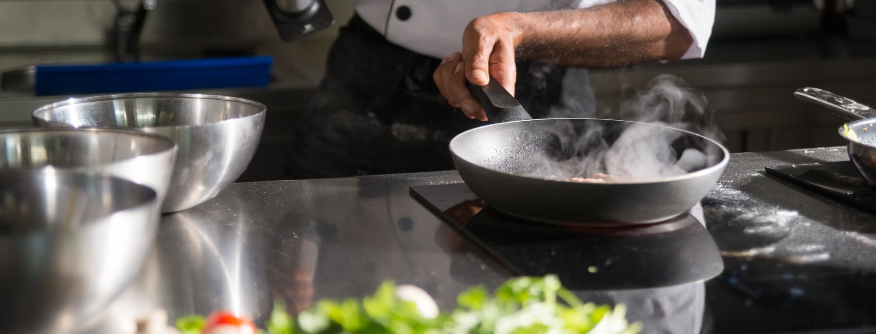 The AirFryer Ovens test kitchen during a cooking session