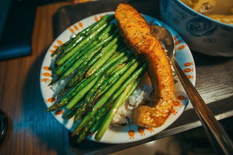 Salmon and asparagus